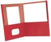 A Picture of product OXF-78511 Oxford® Earthwise® 100% Recycled Twin-Pocket Folder,  Red