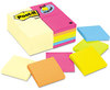 A Picture of product MMM-65414YWM Post-it® Notes Original Pads Assorted Value Packs Pack, 3 x (8) Canary Yellow, (6) Poptimistic Collection Colors, 100 Sheets/Pad, 14 Pads/Pack