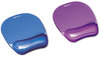 A Picture of product FEL-91141 Fellowes® Gel Crystals™ Wrist Supports Mouse Pad with Rest, 7.87 x 9.18, Blue