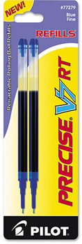 Pilot® Refill for Pilot® Precise V7 RT Rolling Ball, Fine, Blue Ink, 2/Pack