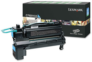 Lexmark™ C792X2YG-C792X1KG Toner, 000 Page-Yield, Cyan