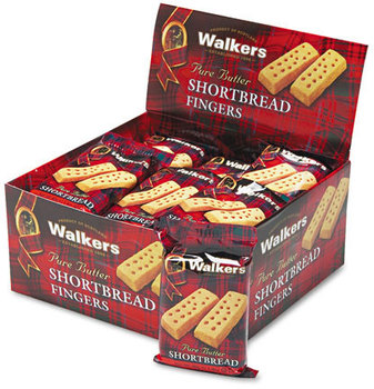 Walkers Shortbread Cookies, 2/Pack, 24 Packs/Box