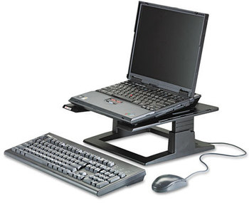 3M Adjustable Notebook Riser,  13 x 13 x 3 1/4 - 5 3/4, Black