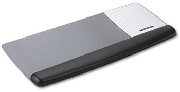 3M Antimicrobial Gel Wrist Rest Platform,  Black/Silver