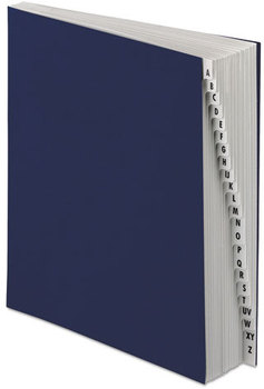 Pendaflex® Expanding Desk File, A-Z, Letter Size, Acrylic-Coated Pressboard, Black/Blue