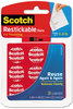 A Picture of product MMM-R105 Scotch® Restickable Mounting Tabs,  7/8 x 7/8, Clear, 18/Pack
