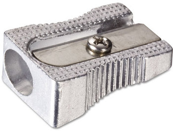 Officemate Metal Pencil Sharpener,  Metallic Silver, 4/Pack