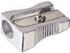 A Picture of product OIC-30218 Officemate Metal Pencil Sharpener,  Metallic Silver, 4/Pack