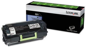 Lexmark™ 52D1000, 52D1H00, 52D1X00 Toner,  6000 Page-Yield, Black