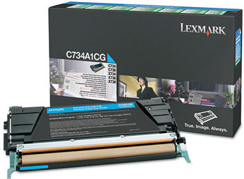 Lexmark™ X748H1YG, X748H1MG, X748H1CG Toner, 10000 Page-Yield, Cyan