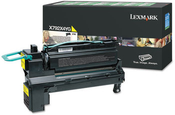 Lexmark™ X792X4CG, X792X4KG, X792X4MG, X792X4YG Toner, 20000 Page-Yield, Yellow
