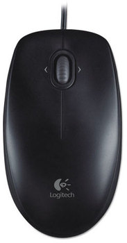 Logitech® M100 Corded Optical Mouse, USB, Black