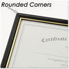 A Picture of product NUD-11818 NuDell™ EZ Mount Document Frame,  Plastic, 8-1/2 x 11, Black/Gold, 18/CT