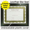 A Picture of product NUD-21202 NuDell™ Leather Grain Certificate Frame,  8-1/2 x 11, Black, Pack of Two