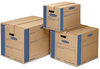 A Picture of product FEL-0062901 Bankers Box® SmoothMove™ Prime Moving & Storage Boxes Moving/Storage Hinged Lid, Regular Slotted Container (RSC), 18" x 24" Brown/Blue, 6/Carton