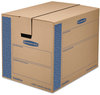 A Picture of product FEL-0062901 Bankers Box® SmoothMove™ Prime Moving & Storage Boxes Moving/Storage Hinged Lid, Regular Slotted Container (RSC), 18" x 24" Brown/Blue, 6/Carton