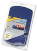 A Picture of product FEL-98741 Fellowes® Gel Wrist Supports Mouse Pad with Rest, 6.25 x 10.12, Black/Sapphire