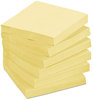 A Picture of product MMM-654R24CPCY Post-it® Greener Notes Original Recycled Note Pads Pad Cabinet Pack, 3" x Canary Yellow, 75 Sheets/Pad, 24 Pads/Pack