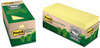 A Picture of product MMM-654R24CPCY Post-it® Greener Notes Original Recycled Note Pads Pad Cabinet Pack, 3" x Canary Yellow, 75 Sheets/Pad, 24 Pads/Pack