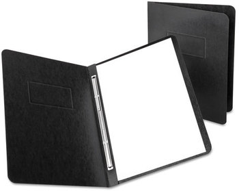 Oxford® Heavyweight PressGuard® and Pressboard Report Cover with Reinforced Side Hinge,  Prong Clip, Letter, 3" Capacity, Black