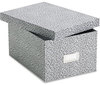 A Picture of product OXF-40590 Oxford® Reinforced Board Card File with Lift-Off Cover,  Lift-Off Cover, Holds 1,200 5 x 8 Cards, Black/White