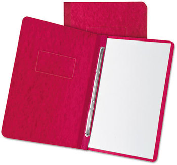 Oxford® Heavyweight PressGuard® and Pressboard Report Cover with Reinforced Side Hinge,  2 Prong Fastener, Letter, 3" Capacity, Executive Red
