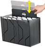 A Picture of product PFX-02327 Pendaflex® Sliding Cover Expanding File 4" Expansion, 13 Sections, Cord/Hook Closure, 1/6-Cut Tabs, Letter Size, Black