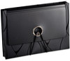 A Picture of product PFX-02327 Pendaflex® Sliding Cover Expanding File 4" Expansion, 13 Sections, Cord/Hook Closure, 1/6-Cut Tabs, Letter Size, Black