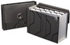 A Picture of product PFX-02327 Pendaflex® Sliding Cover Expanding File 4" Expansion, 13 Sections, Cord/Hook Closure, 1/6-Cut Tabs, Letter Size, Black