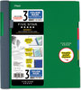 A Picture of product MEA-06324 Five Star® Advance® Wirebound Notebook,  College Rule, 8 1/2 x 11, 3 Subject, 150 Sheets