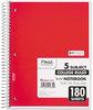 A Picture of product MEA-05682 Mead® Spiral® Notebook,  Perforated, College Rule, 8 x 10 1/2, White, 180 Sheets