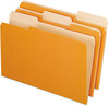 A Picture of product PFX-15313ORA Pendaflex® Colored File Folders 1/3-Cut Tabs: Assorted, Legal Size, Orange/Light Orange, 100/Box
