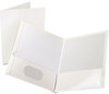 A Picture of product OXF-51704 Oxford® Laminated Twin Pocket Folders,  100-Sheet Capacity, White, 25/Box