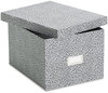A Picture of product OXF-40591 Oxford® Reinforced Board Card File with Lift-Off Cover,  Lift-Off Cover, Holds 1,200 6 x 9 Cards, Black/White
