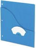 A Picture of product PFX-32902 Pendaflex® Slash Pocket Project Folders 3-Hole Punched, Straight Tab, Letter Size, Blue, 25/Pack
