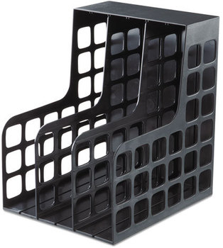 Pendaflex® Plastic Magazine File Two Snap-In Dividers, 9 x 10.63 12, Black