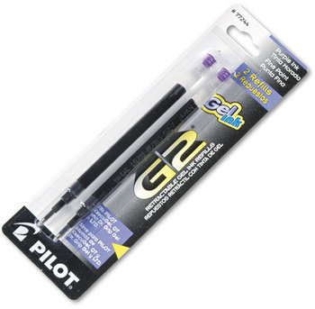 Pilot® Refill for Pilot® Gel Pens, Dr. Grip Gel/Ltd, ExecuGel G6, Q7, Fine, Purple, 2/Pack