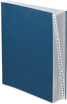 Pendaflex® Expanding Desk File, 1-31, Letter Size, Acrylic-Coated Pressboard, Black/Blue
