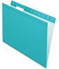 A Picture of product PFX-415215AQU Pendaflex® Colored Reinforced Hanging Folders Letter Size, 1/5-Cut Tabs, Aqua, 25/Box