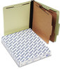 A Picture of product PFX-1157R Pendaflex® Four-, Six-, and Eight-Section Pressboard Classification Folders Four-Section 2" Expansion, 1 Divider, 4 Fasteners, Letter Size, Red Exterior, 10/Box