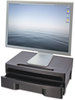 A Picture of product OIC-22502 Officemate Monitor Stand with Drawer,  13 1/8 x 9 7/8 x 5, Black