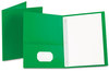 A Picture of product OXF-57703 Oxford® Twin-Pocket Folder with Prong Fasteners,  Letter, 1/2" Capacity, Green, 25/Box
