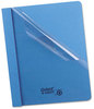 A Picture of product OXF-55801 Oxford® Clear Front Standard Grade Report Cover,  3 Fasteners, Letter, 1/2" Capacity, Blue, 25/Box