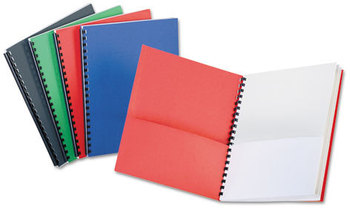 Oxford® Eight-Pocket Organizer,  Embossed Leather Grain, Assorted Colors w/White Pockets
