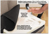 A Picture of product MAS-91061 Master Caster® The ComfortMakers® Seat/Back Cushion,  17w x 2 3/4d x 17 1/2h, Black