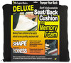 A Picture of product MAS-91061 Master Caster® The ComfortMakers® Seat/Back Cushion,  17w x 2 3/4d x 17 1/2h, Black
