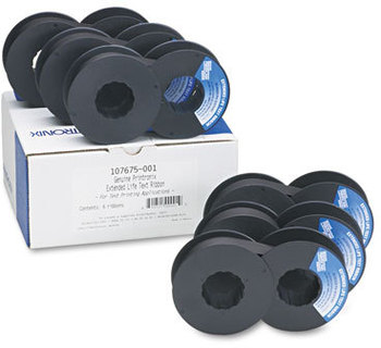 Printronix® 107675001 Printer Ribbon, Black