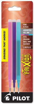 Pilot® Refill for Pilot® FriXion Erasable, FriXion Ball, FriXion Clicker and FriXion LX Gel Ink Pens, Assorted, 3/Pk