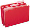 A Picture of product PFX-15313RED Pendaflex® Colored File Folders 1/3-Cut Tabs: Assorted, Legal Size, Red/Light Red, 100/Box