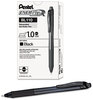 A Picture of product PEN-BL110A Pentel® EnerGel-X® Retractable Roller Gel Pen,  1mm, Trans Black Barrel, Black Ink, Dozen